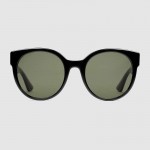 Gucci round frame acetate sunglasses 461696 with web