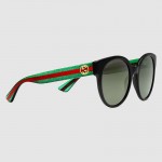 Gucci round frame acetate sunglasses 461696 with web