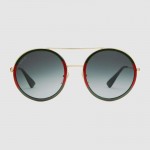 Gucci round frame metal sunglasses 461703-2330