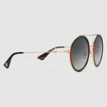 Gucci round frame metal sunglasses 461703-2330