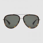 Gucci Aviator Metal Sunglasses 461704-1213 Tortoiseshell