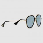 Gucci Aviator Metal Sunglasses 461704-7017