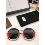 Gucci Round-frame metal sunglasses 470457-8040