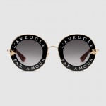 Gucci Round-frame metal sunglasses 470459-1801