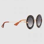 Gucci Round-frame metal sunglasses 470459-1801