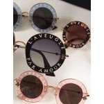 Gucci Round-frame metal sunglasses 470459-1801