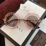 Gucci Round-frame metal sunglasses 470459-7587