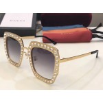 Gucci Oversize square-frame metal sunglasses 470461-8010