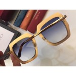 Gucci Oversize square-frame metal sunglasses 470461-8010