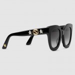 Gucci Round-frame acetate sunglasses with star 491408-1112