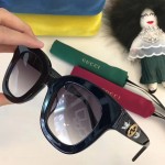 Gucci Round-frame acetate sunglasses with star 491408-1112