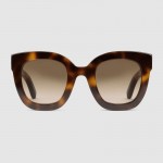 Gucci Round-frame acetate sunglasses with star 491408-2325