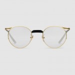 Gucci Round-frame metal glasses 494332-8880