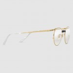 Gucci Round-frame metal glasses 494332-8880