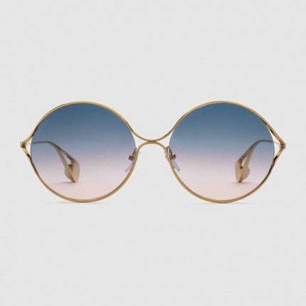 Gucci Round-frame metal sunglasses 506149