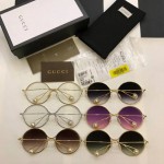 Gucci Round-frame metal sunglasses 506149