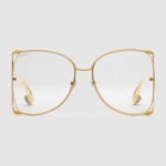 Gucci Oversize round-frame metal glasses 506215