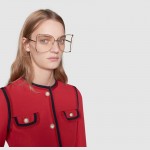 Gucci Oversize round-frame metal glasses 506215