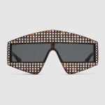 Gucci Rectangular-frame acetate sunglasses with crystals 519975-2300