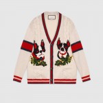 Gucci Women's cardigan with Orso and Bosco 501426