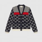 Gucci GG and stripes knit cardigan 523048