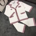 Gucci Silk cotton cardigan with stripes suits 526726