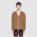 Gucci Cable knit wool cardigan 522472