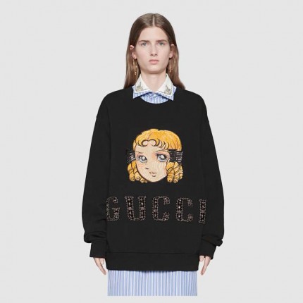 Gucci Oversize sweatshirt with manga patch 469250