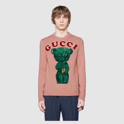 Gucci Wool sweater with teddy bear 523013