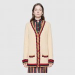 Gucci Cable knit cashmere wool cardigan 526698