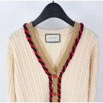 Gucci Cable knit cashmere wool cardigan 526698