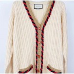 Gucci Cable knit cashmere wool cardigan 526698