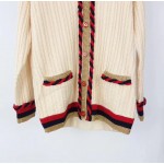 Gucci Cable knit cashmere wool cardigan 526698