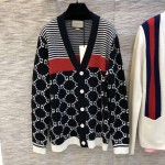 Gucci GG and stripes knit cardigan 523048