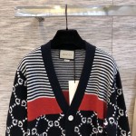 Gucci GG and stripes knit cardigan 523048