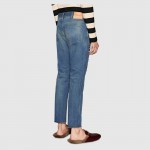 Gucci Embroidered denim pant 430356 XR190