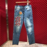 Gucci Embroidered denim pant 430356 XR190