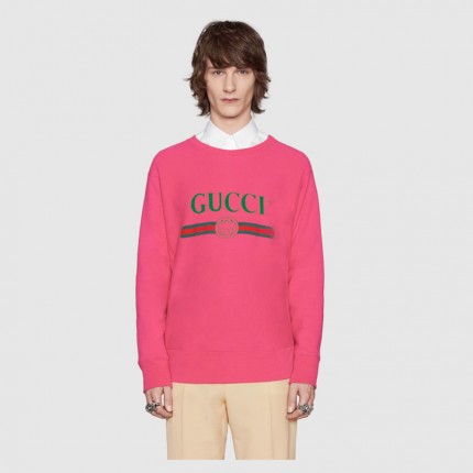 Gucci Cotton sweatshirt with gucci logo 462018_X5S85