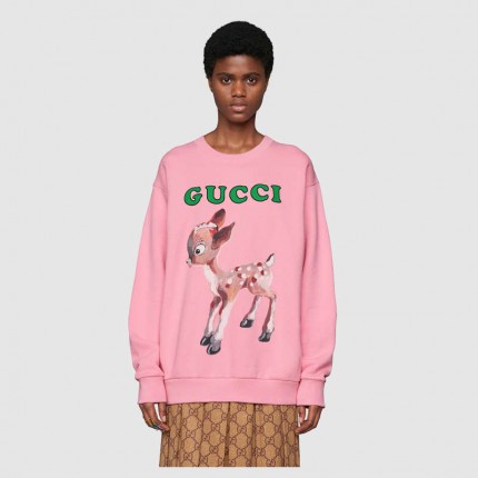 Gucci Oversize sweatshirt with fawn 469250