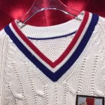 Gucci Wool cable-knitted sweater with crest 474110 X9A04