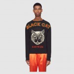 Gucci Cotton sweatshirt with Black Cat print 475373_X3I36