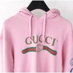 Gucci logo sweatshirt with dragon pink 475374 X9V46