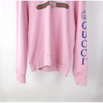 Gucci logo sweatshirt with dragon pink 475374 X9V46