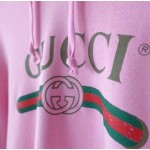 Gucci logo sweatshirt with dragon pink 475374 X9V46