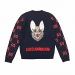 Gucci Wool knit sweater with bat embroidery 487086 X9M32