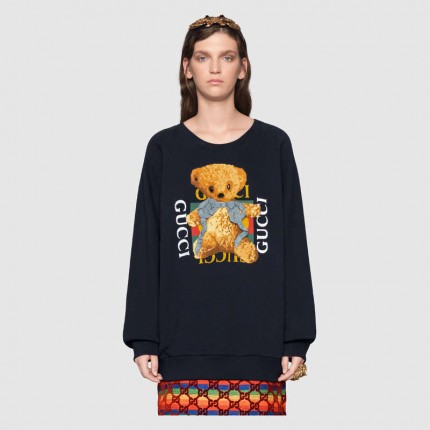 Gucci logo sweatshirt with teddy bear 489677 X9N17