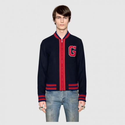  Gucci Felt bomber jacket with G 493709 Z509H