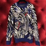 Gucci Wolf intarsia wool sweater 496661 X9M45