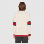  Gucci Web cable knit wool cardigan 497037 X1561