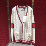  Gucci Web cable knit wool cardigan 497037 X1561